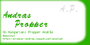 andras propper business card